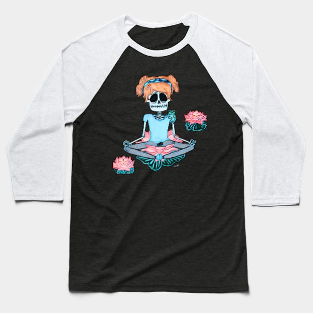 Lively Bones Zen Baseball T-Shirt by LuvbuzzArt